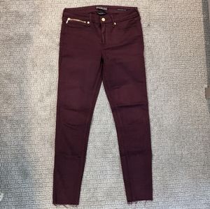 Abercrombie and Fitch Dark Red Skinny Jeans 27